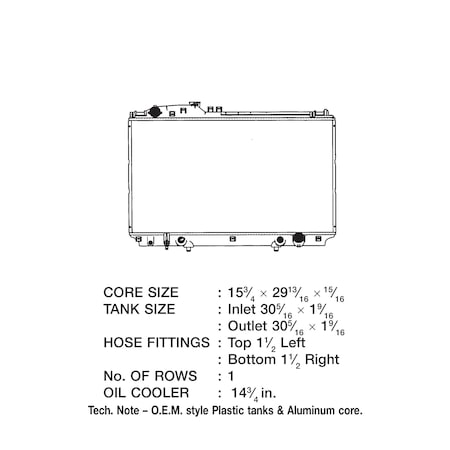 Csf Radiators 09-02 LEXUS SC 430 3300